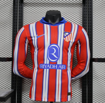 Atletico Madrid 2024-2025 Home Kit Long Sleeve