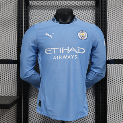 Manchester City 2024-2025 Home Kit Long Sleeve